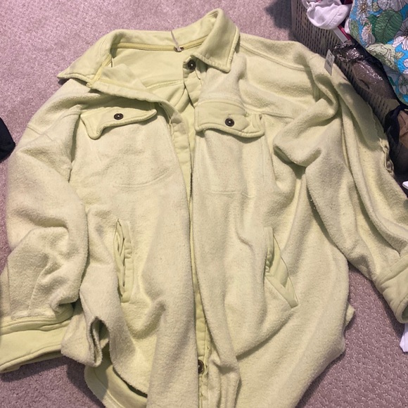 NWOT—free people Ruby jacket in chartreuse - Picture 2 of 4